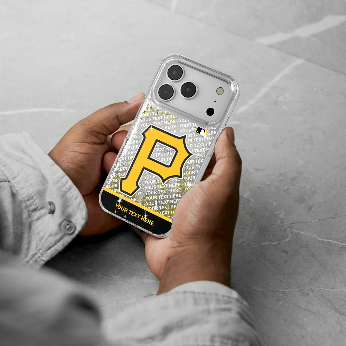 Pittsburgh Pirates Personalized EndZone Plus iPhone Glitter Phone Case for Apple iPhone - Lifestyle#Device_iPhone 18 Pro