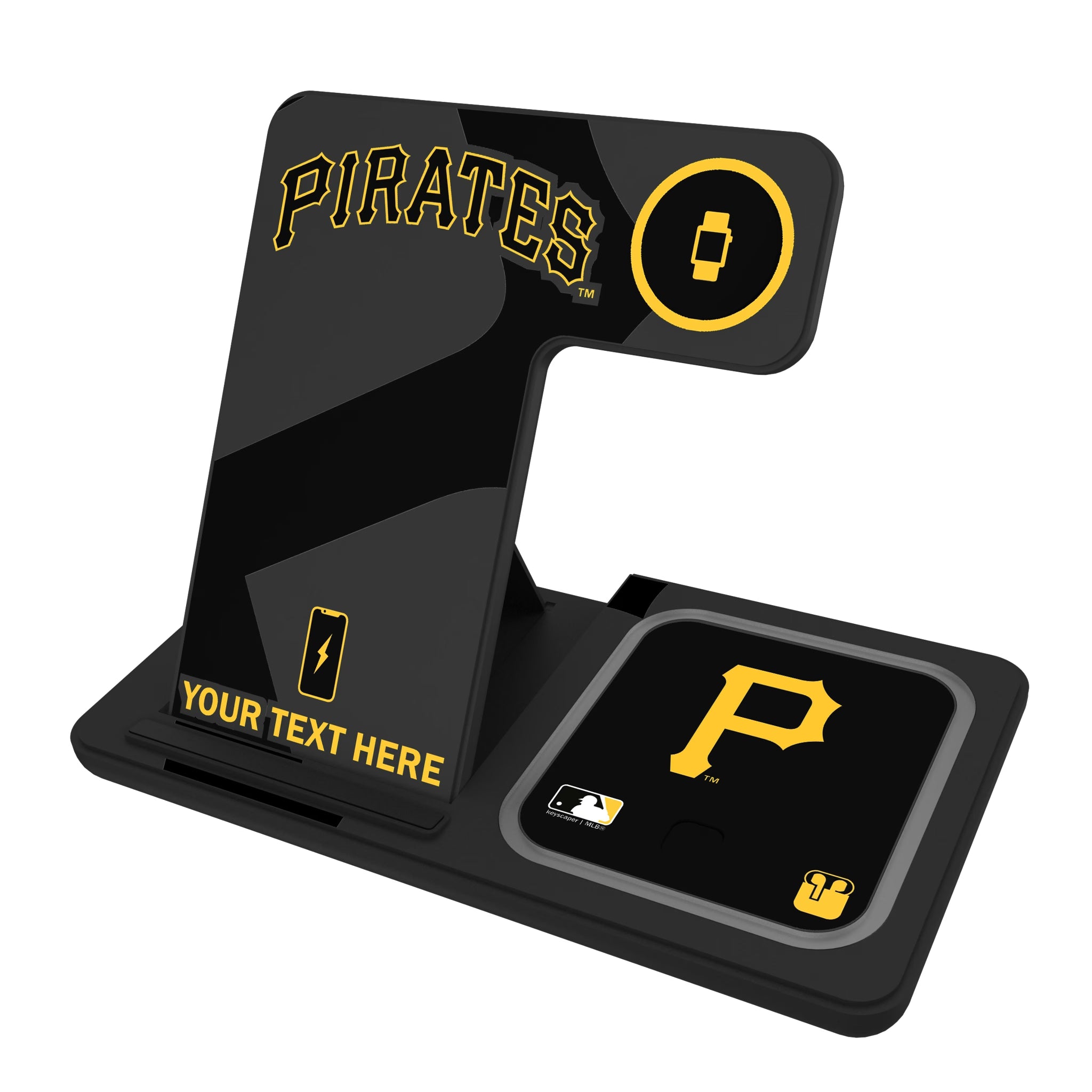 Pittsburgh Pirates Personalized Tilt 3 in 1 Charging Station