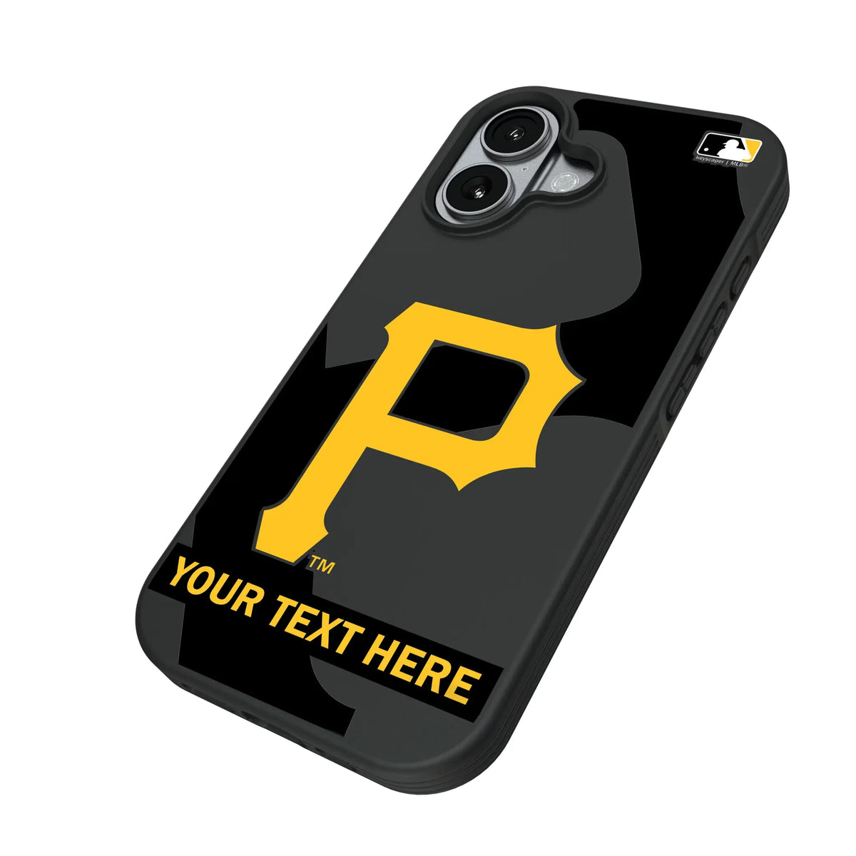 Pittsburgh Pirates Personalized Tilt iPhone Bump Phone Case for Apple iPhone - Isometric View#Device_iPhone 17