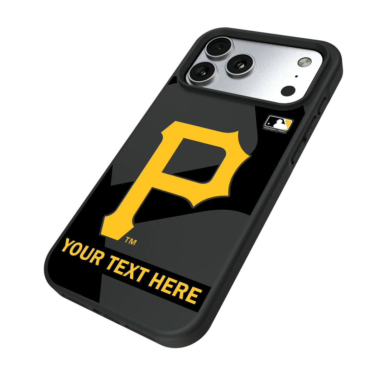 Pittsburgh Pirates Personalized Tilt iPhone Bump Phone Case for Apple iPhone - Isometric View#Device_iPhone 17 Pro Max