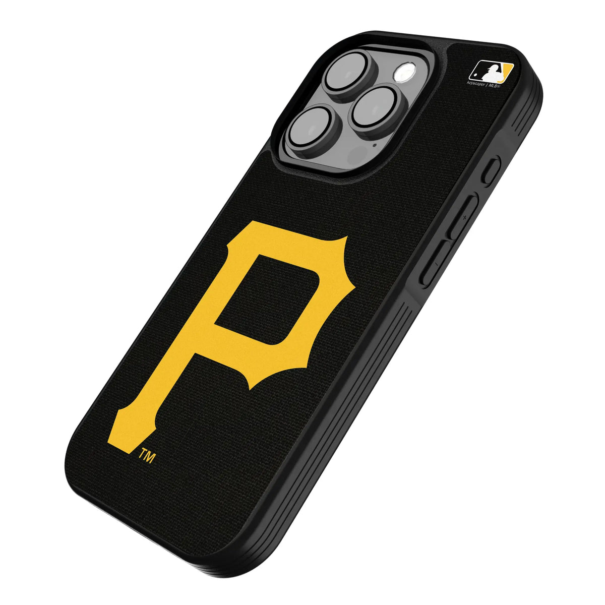 Pittsburgh Pirates Solid iPhone Bump Phone Case for Apple iPhone - Isometric View