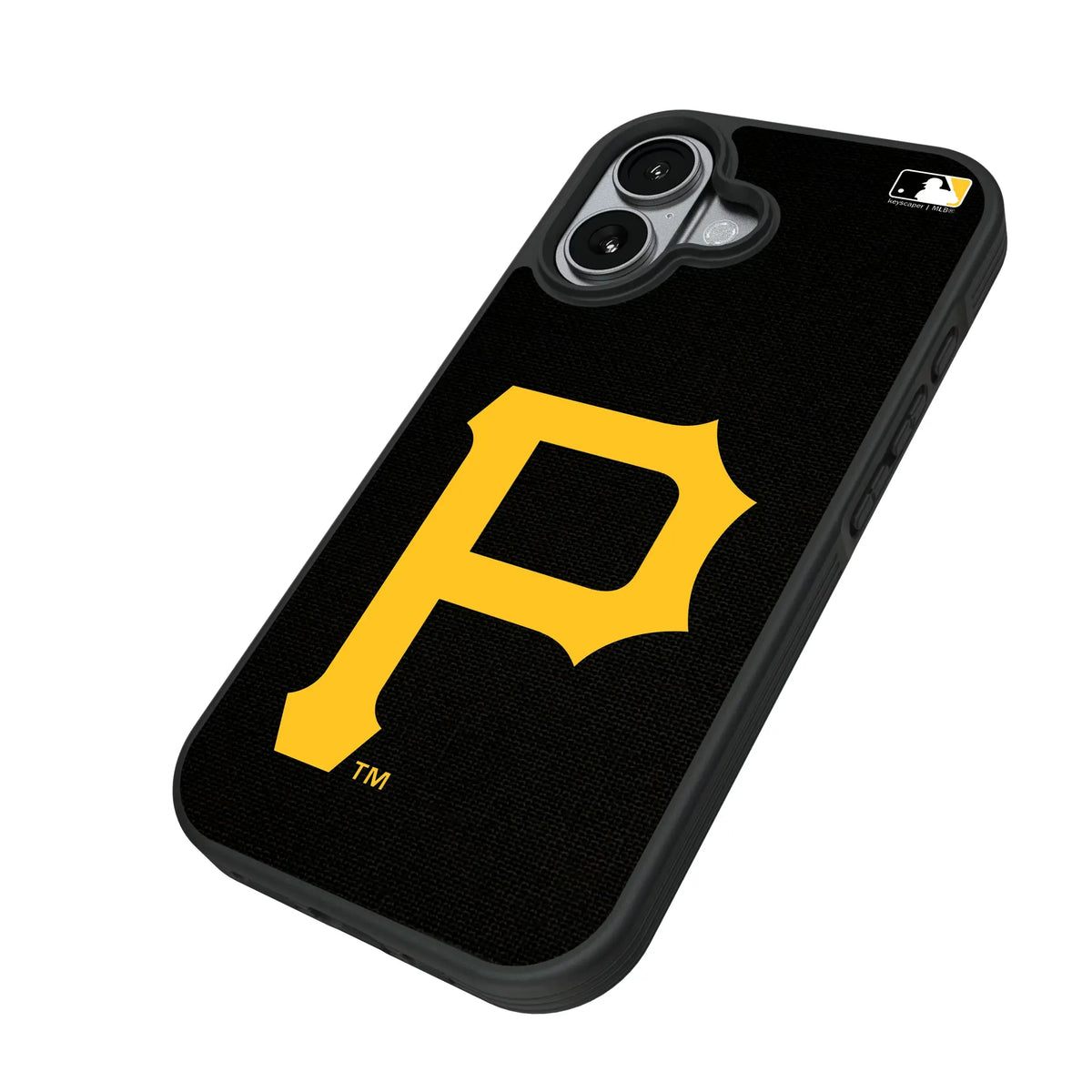 Pittsburgh Pirates Solid iPhone Bump Phone Case for Apple iPhone - Isometric View#Device_iPhone 17