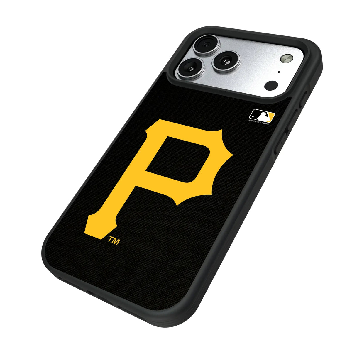 Pittsburgh Pirates Solid iPhone Bump Phone Case for Apple iPhone - Isometric View#Device_iPhone 17 Pro Max