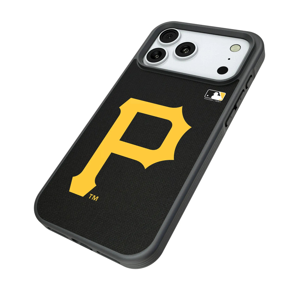 Pittsburgh Pirates Solid iPhone Bump Phone Case for Apple iPhone - Isometric View#Device_iPhone 18 Pro Max