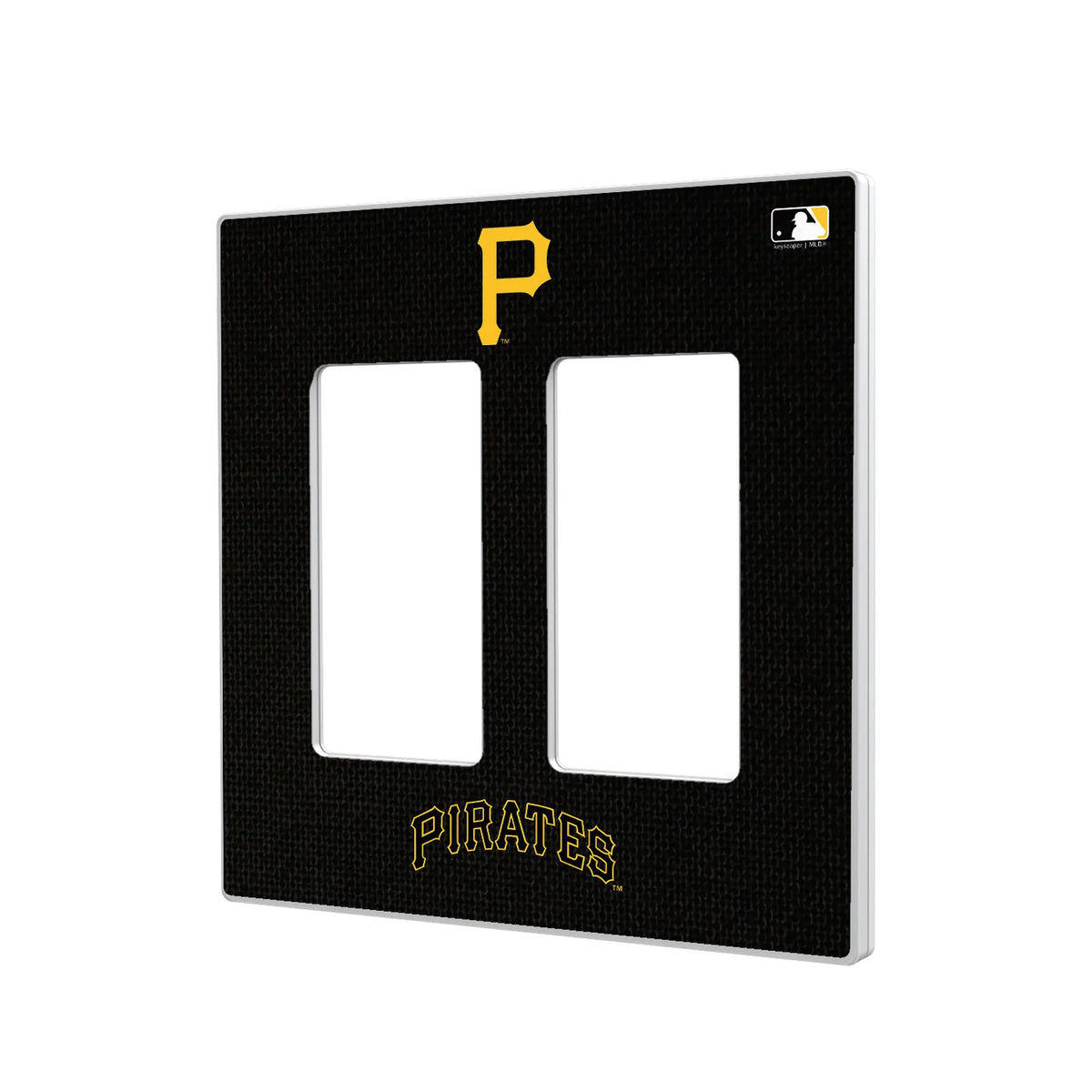 Pittsburgh Pirates Solid Hidden-Screw Light Switch Plate#Style_Double Rocker