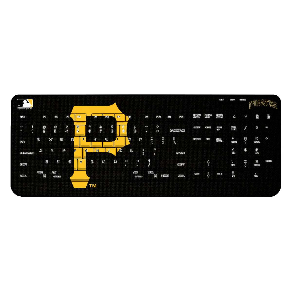 Pittsburgh Pirates Solid Wireless USB Keyboard