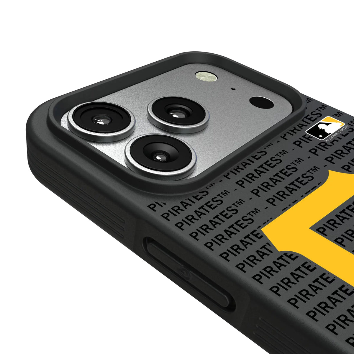 Pittsburgh Pirates Text Backdrop iPhone Bump Phone Case for Apple iPhone - Detail#Device_iPhone 17 Pro