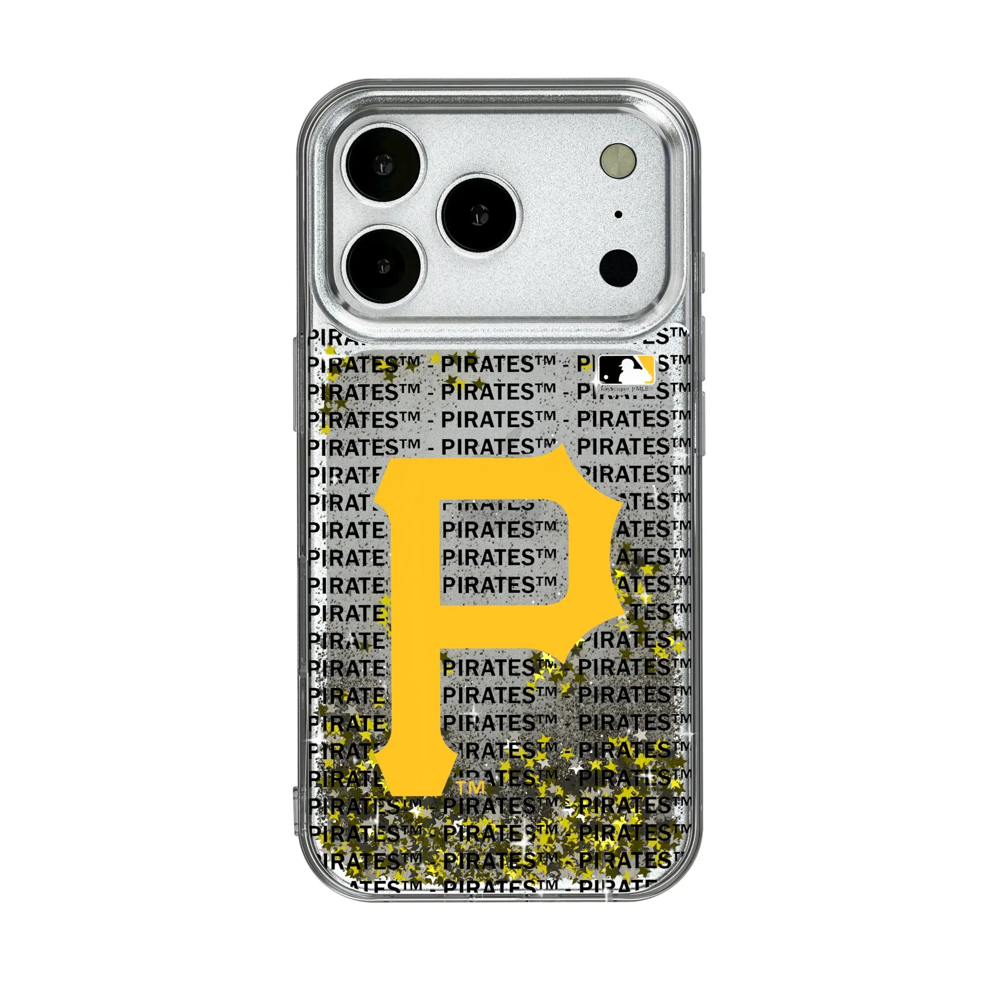 Pittsburgh Pirates Text Backdrop iPhone Glitter Phone Case for Apple iPhone