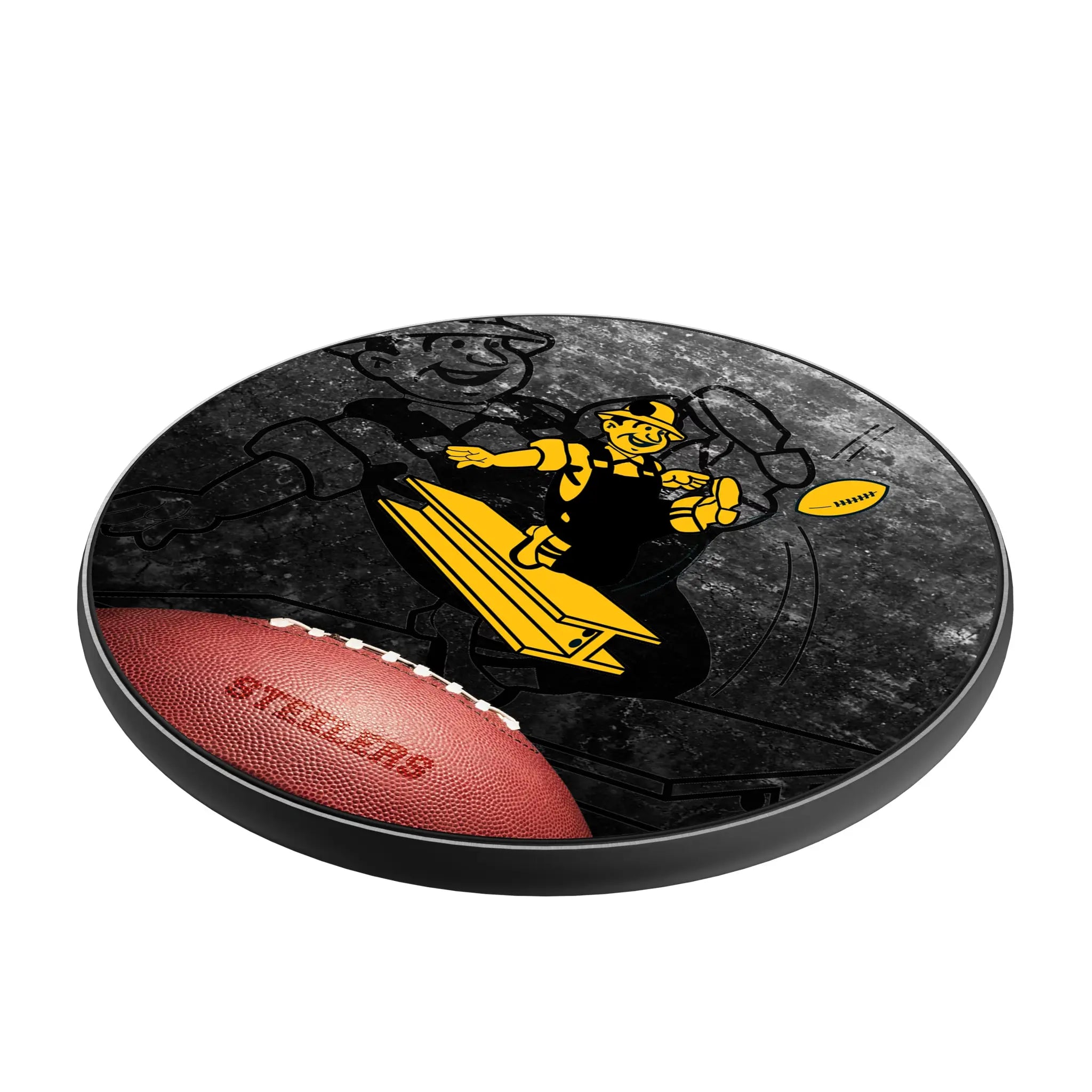 Pittsburgh Steelers 1961 Historic Collection Legendary 15-Watt Wireless Charger - Isometric View
