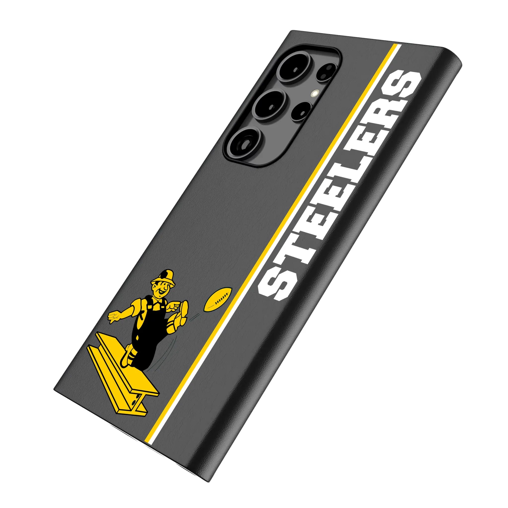 Pittsburgh Steelers 1961 Historic Collection Sidebar Galaxy MagSafe Compatible Phone Case for Samsung Galaxy - Isometric View