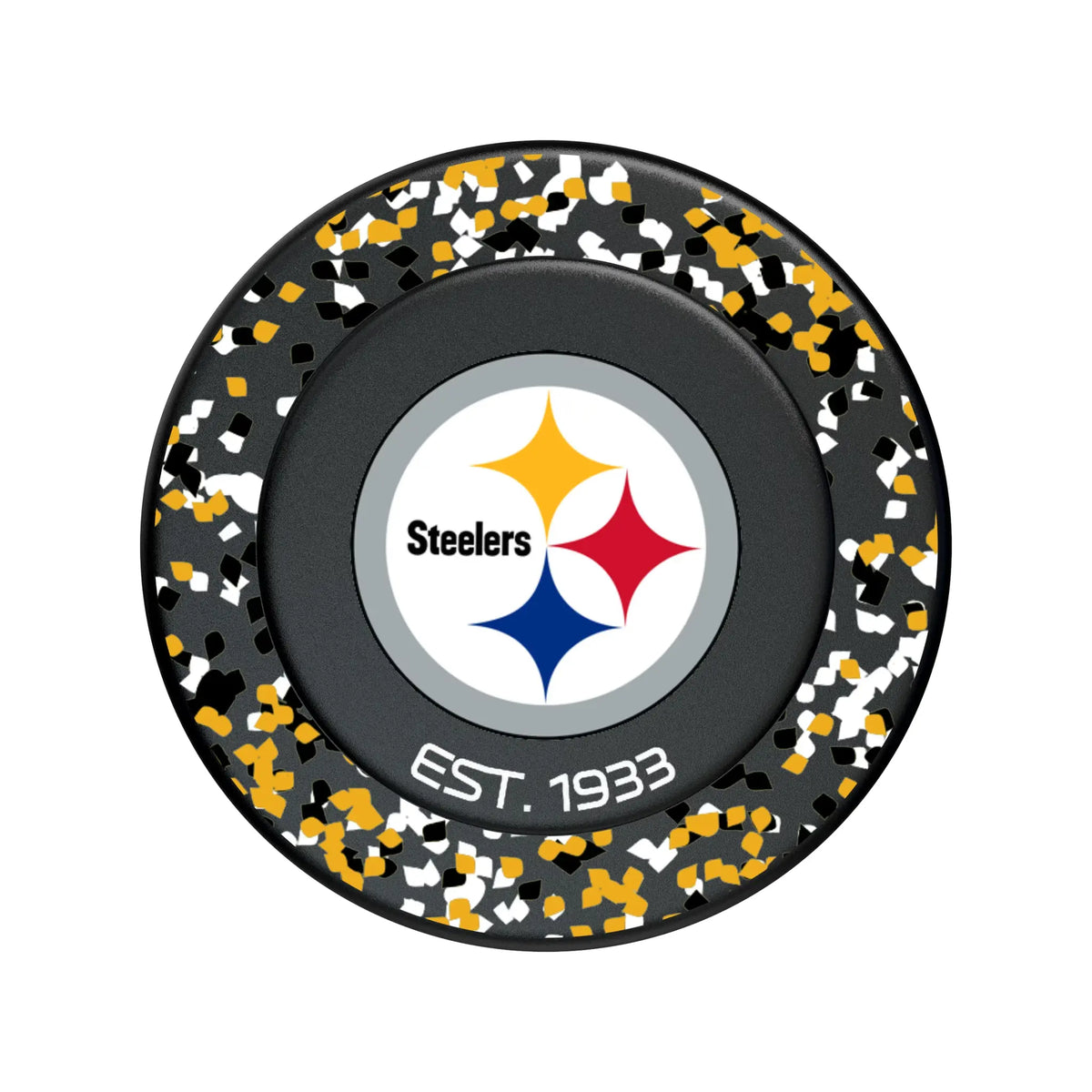 Pittsburgh Steelers Confetti Popsockets Round Magnetic
