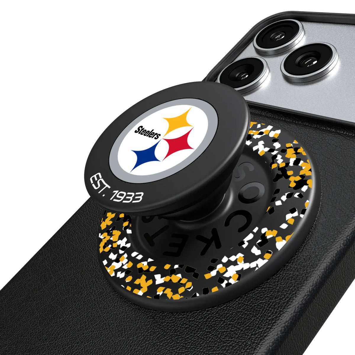 Pittsburgh Steelers Confetti Popsockets Round Magnetic