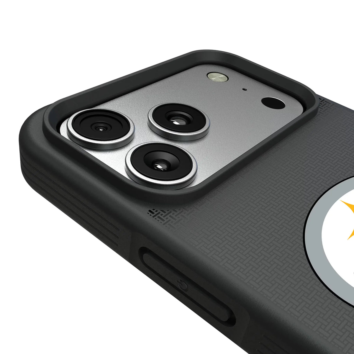 Pittsburgh Steelers Linen iPhone Bump Phone Case for Apple iPhone - Detail#Device_iPhone 17 Pro Max