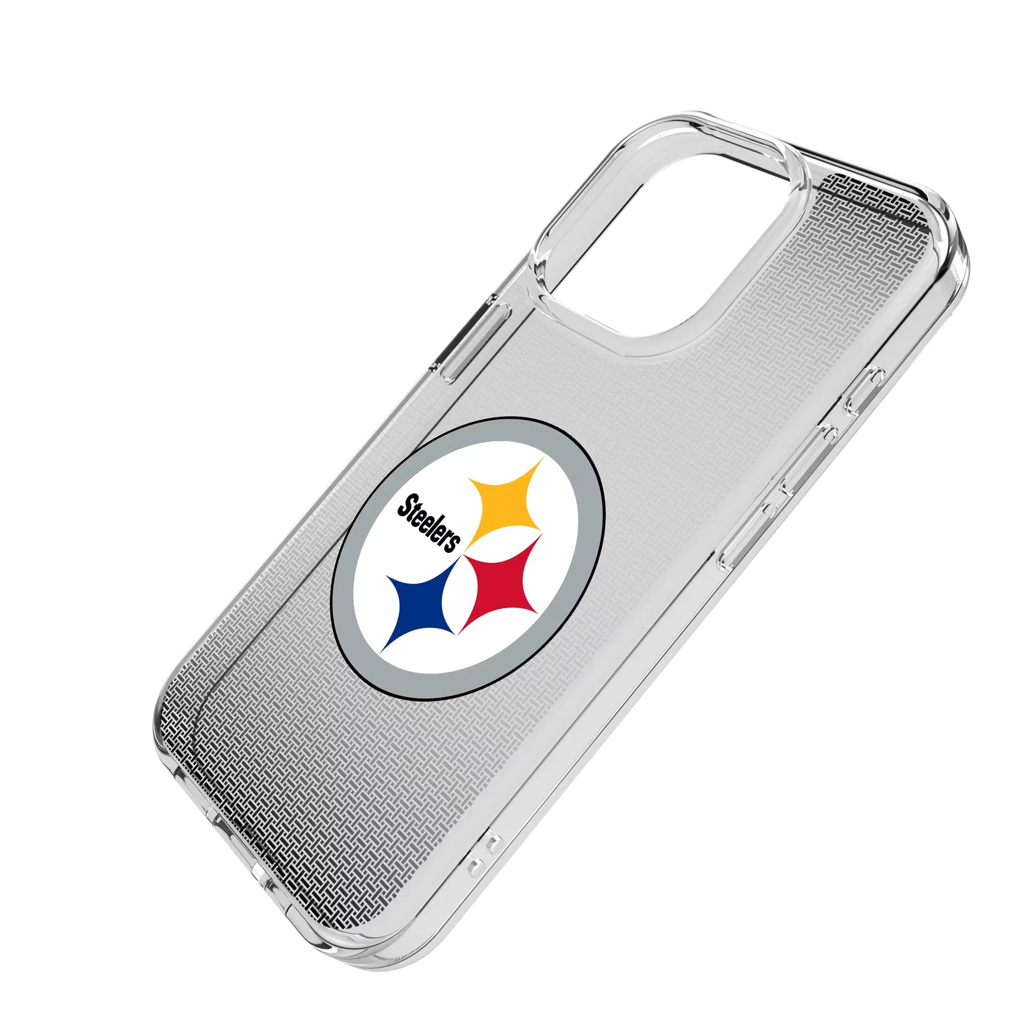 Pittsburgh Steelers Linen iPhone Clear Phone Case for Apple iPhone - Isometric View
