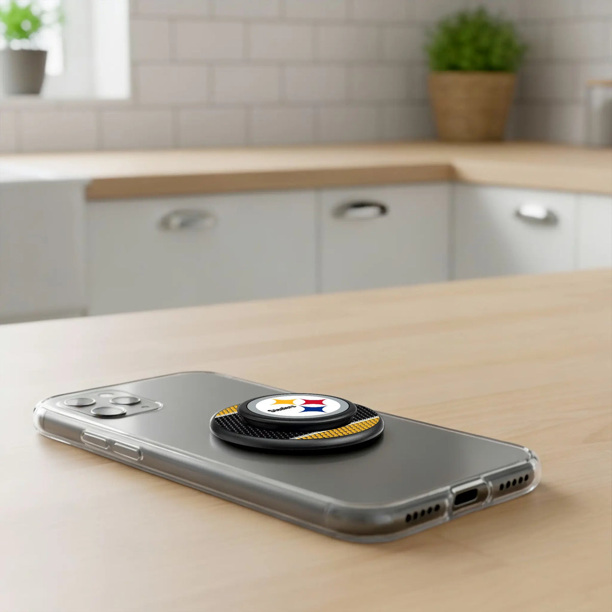 Pittsburgh Steelers Mesh Popsockets Round Magnetic - Lifestyle