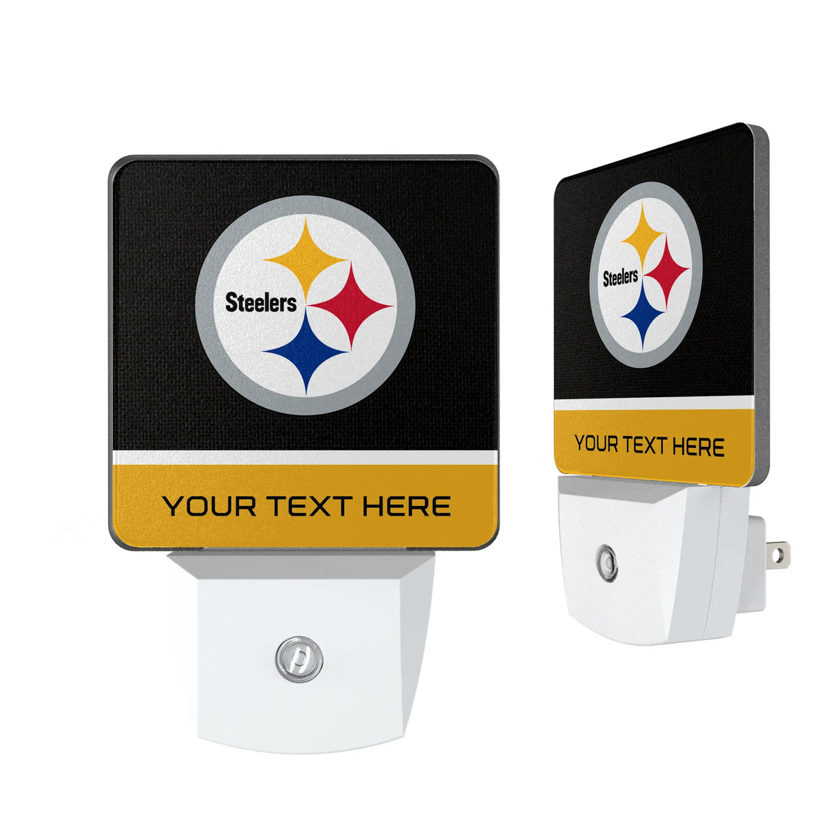 Pittsburgh Steelers Personalized Endzone Solid Night Light 2-Pack