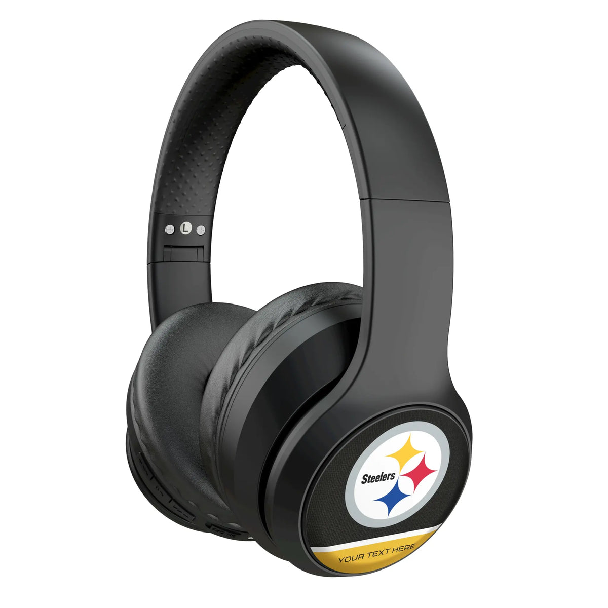 Pittsburgh Steelers Personalized Endzone Solid Wireless Over-Ear Headphones With Case