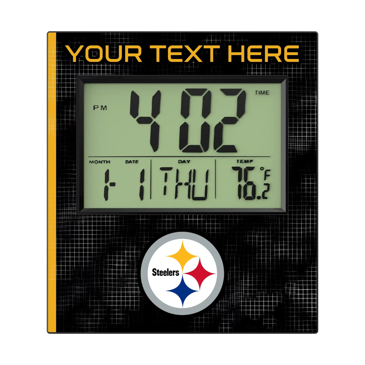 Pittsburgh Steelers Personalized Hatch Wall Clock