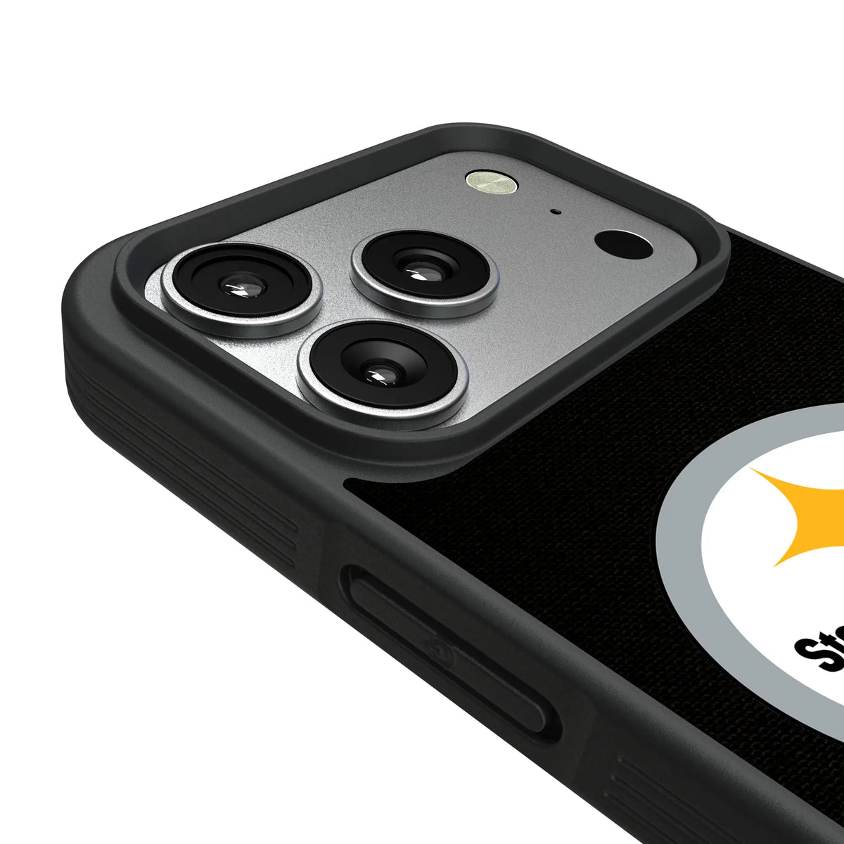 Pittsburgh Steelers Personalized Stripe iPhone Bump Phone Case for Apple iPhone - Detail#Device_iPhone 17 Pro