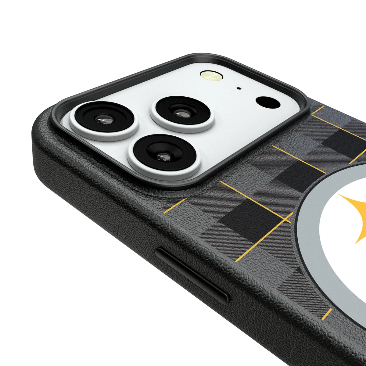 Pittsburgh Steelers Plaid iPhone MagSafe Compatible Phone Case for Apple iPhone - Detail#Device_iPhone 18 Pro