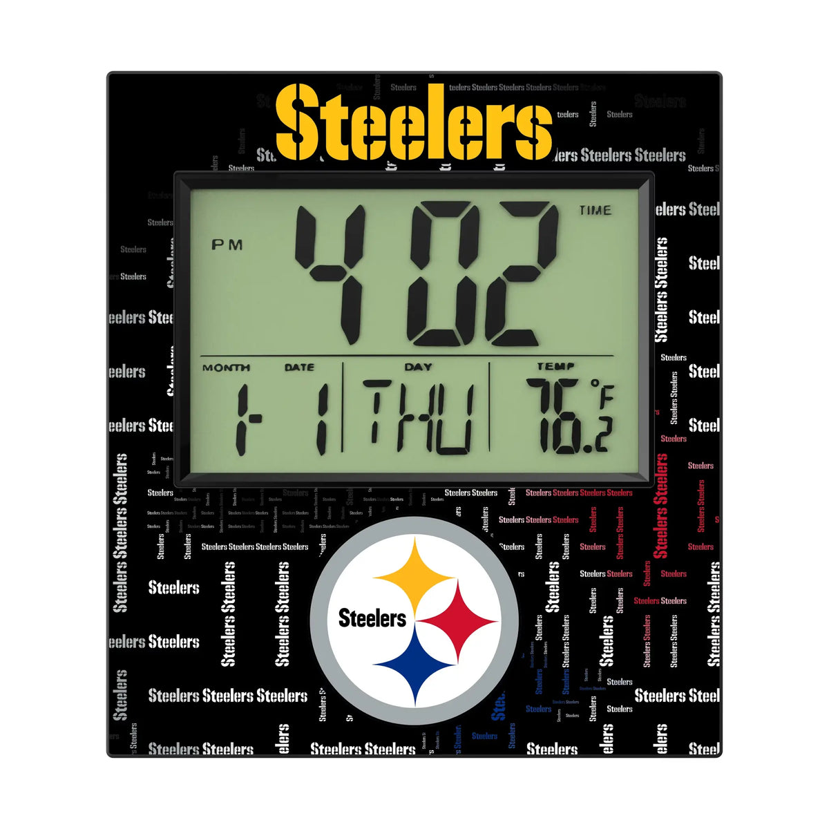 Pittsburgh Steelers Quadtile Wall Clock