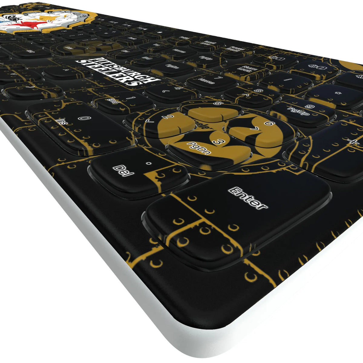 Pittsburgh Steelers Rivet KKB605 Curved Wireless Keyboard - Detail