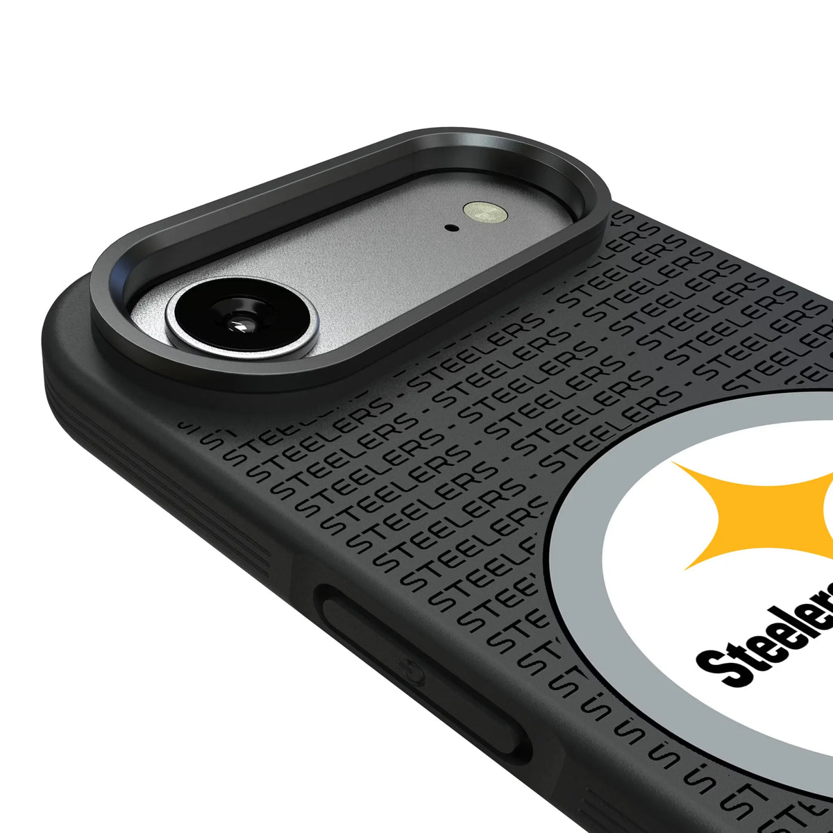 Pittsburgh Steelers Text Backdrop iPhone Bump Phone Case for Apple iPhone - Detail#Device_iPhone Air