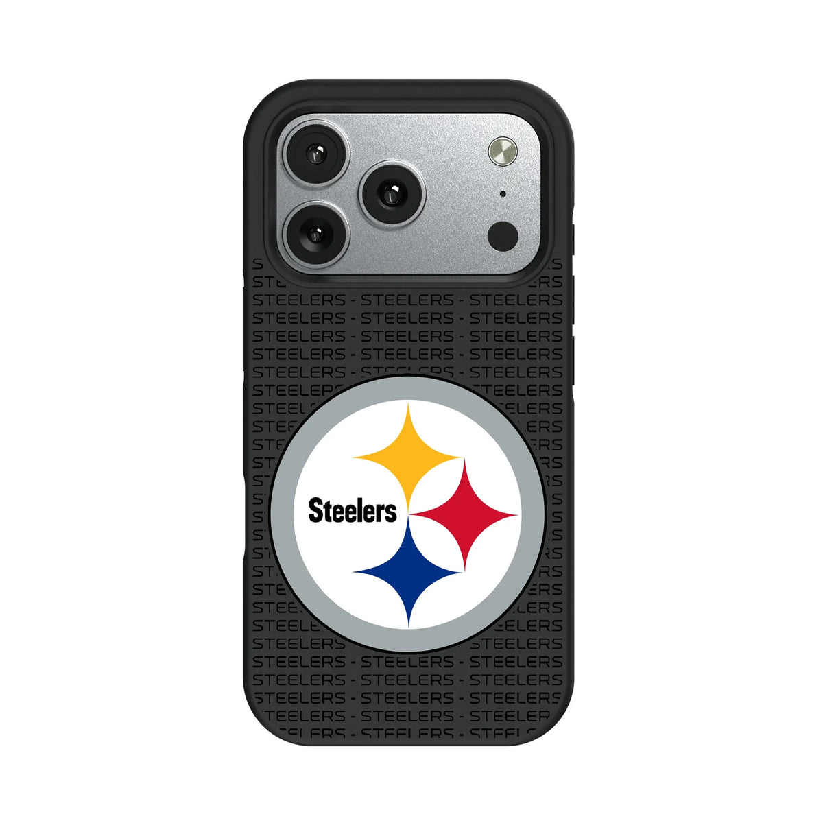 Pittsburgh Steelers Text Backdrop iPhone Bump Phone Case for Apple iPhone#Device_iPhone 17 Pro