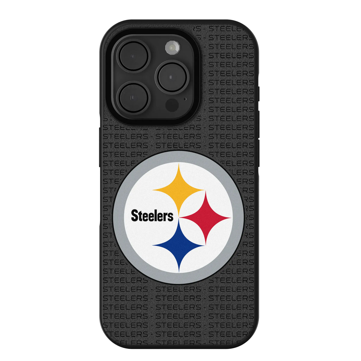 Pittsburgh Steelers Text Backdrop iPhone Bump Phone Case for Apple iPhone