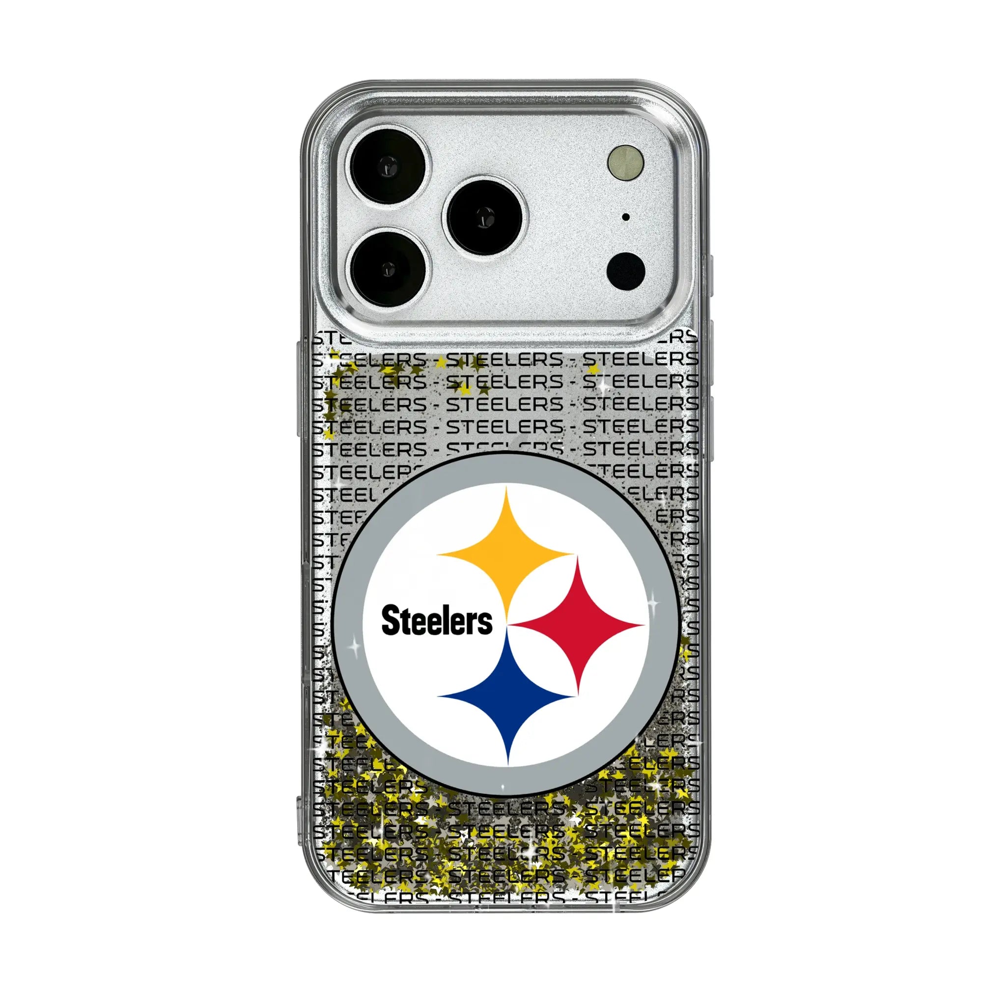 Pittsburgh Steelers Text Backdrop iPhone Glitter Phone Case for Apple iPhone