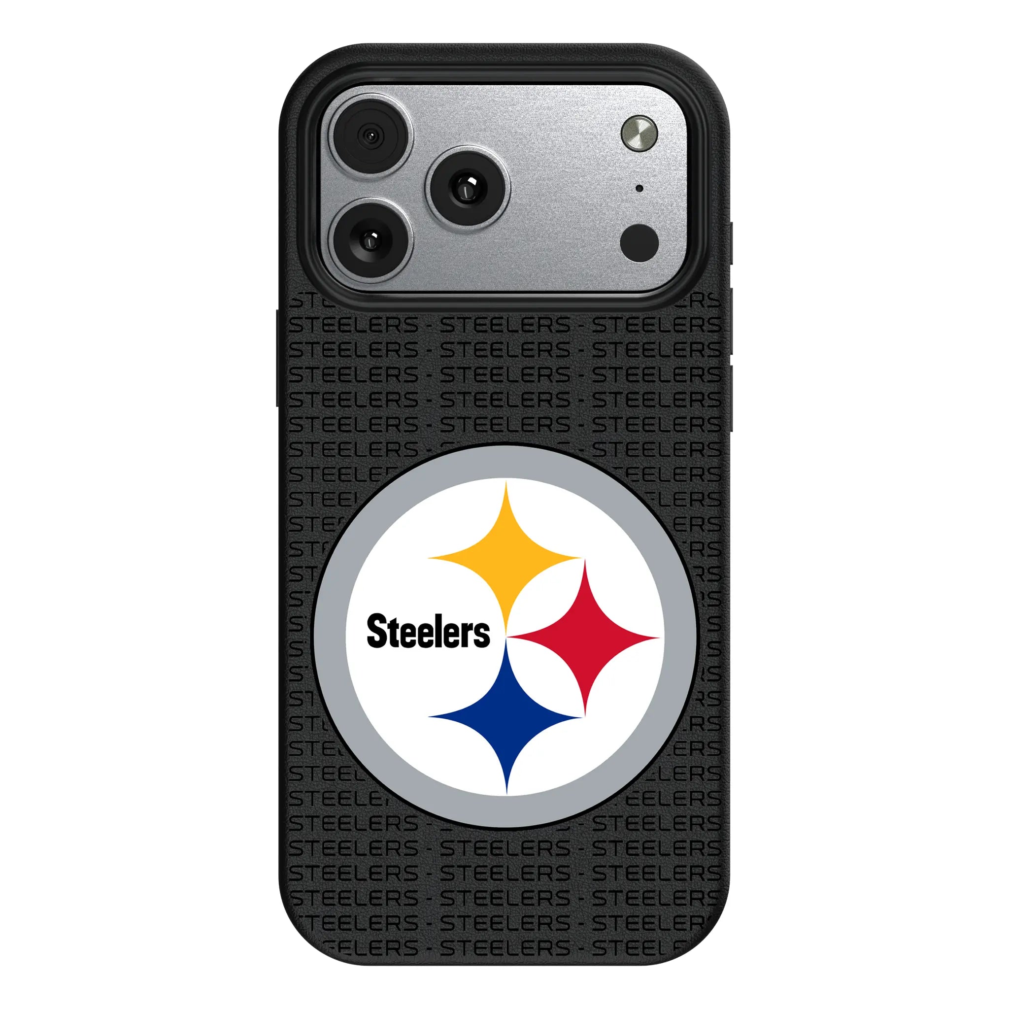 Pittsburgh Steelers Text Backdrop iPhone MagSafe Compatible Phone Case for Apple iPhone#Device_iPhone 17 Pro Max