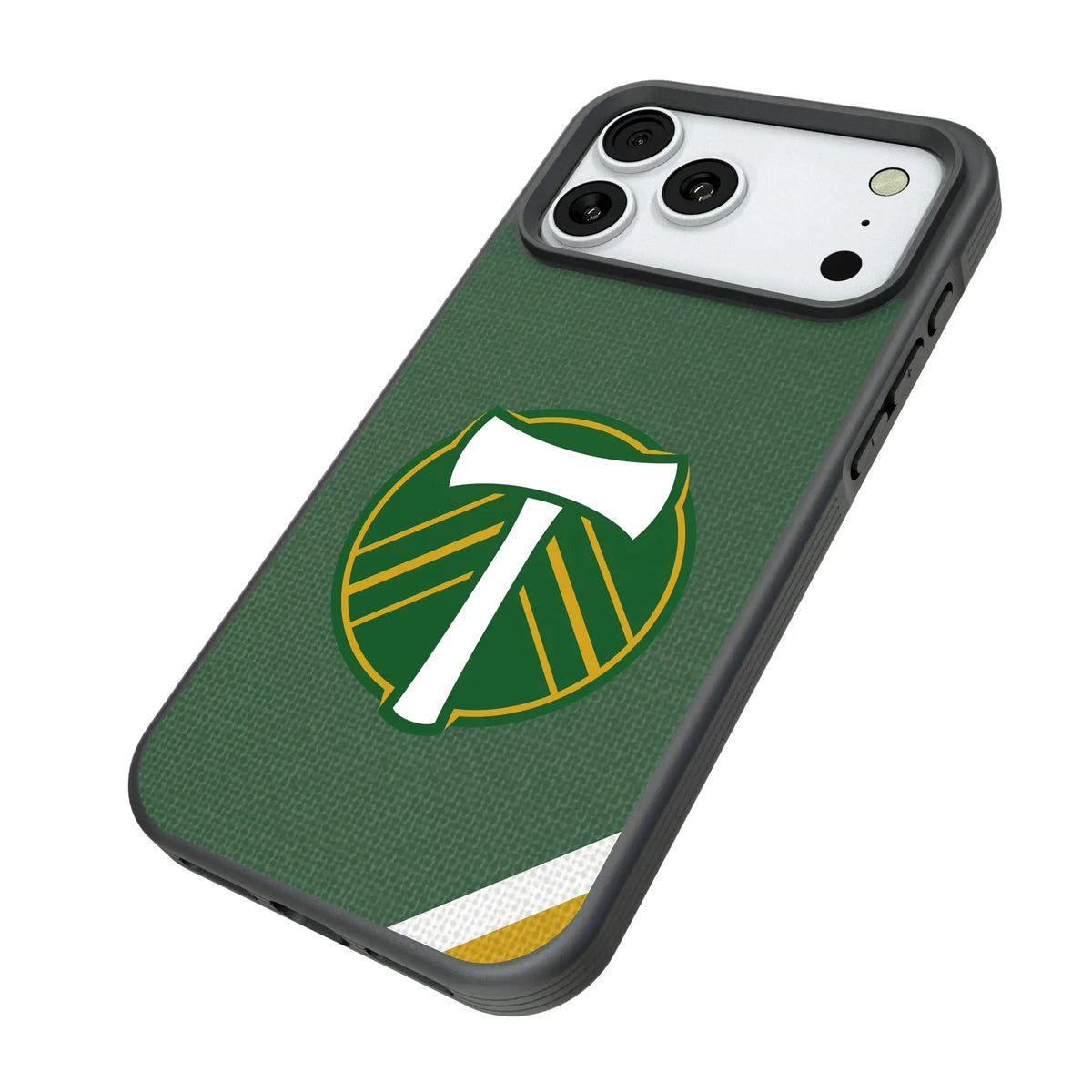 Portland Timbers Diagonal Stripe iPhone Bump Phone Case for Apple iPhone - Isometric View#Device_iPhone 18 Pro Max