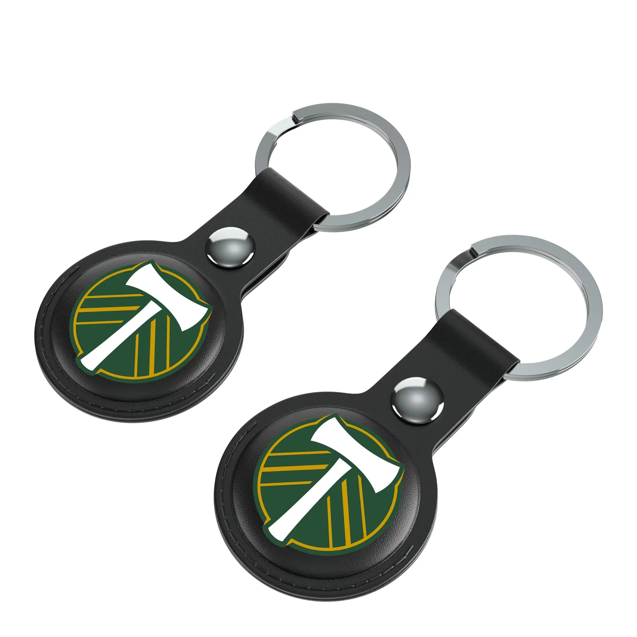 Portland Timbers Insignia AirTag Black Airtag Holder 2-Pack - Isometric View