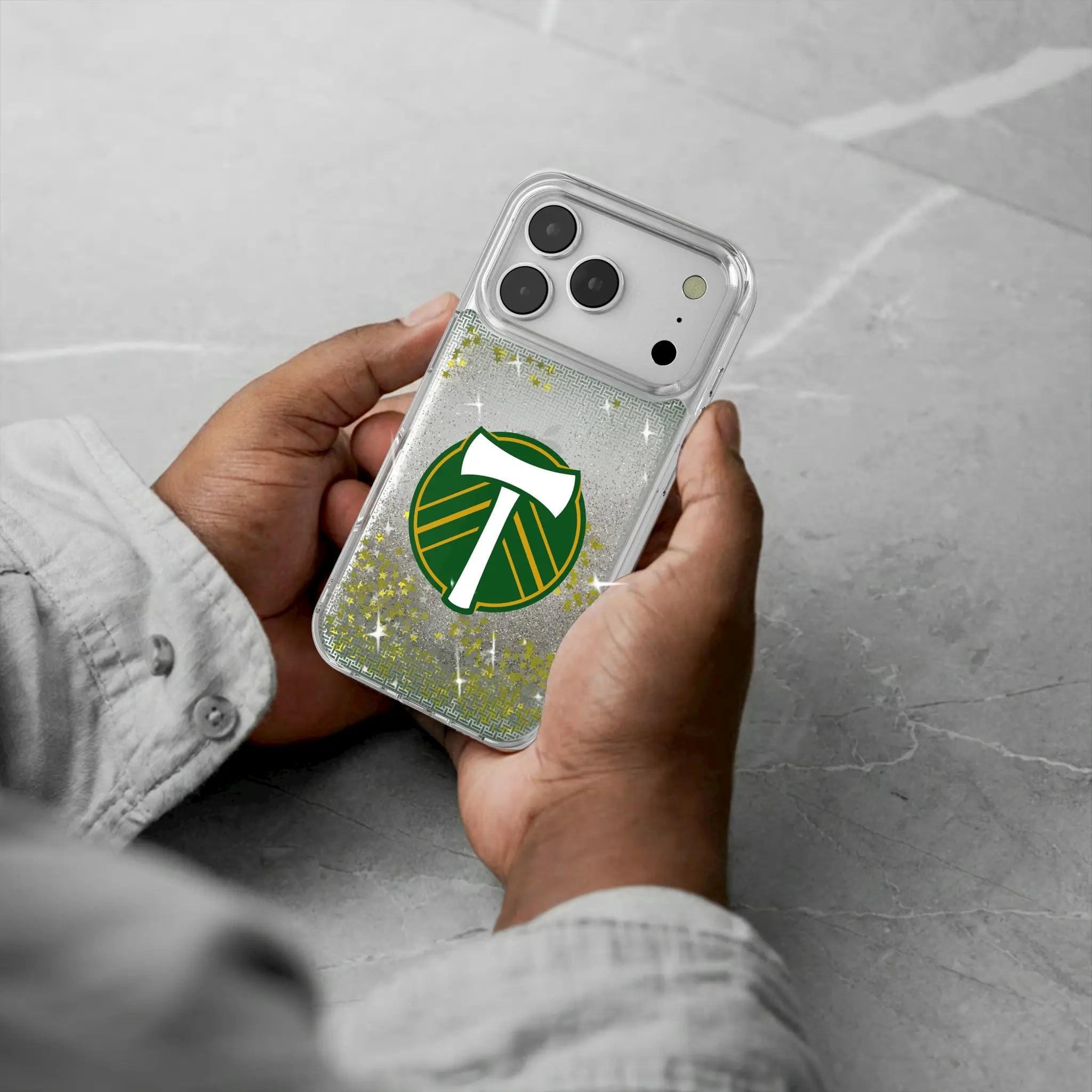 Portland Timbers Linen iPhone Glitter Phone Case for Apple iPhone - Lifestyle#Device_iPhone 17 Pro