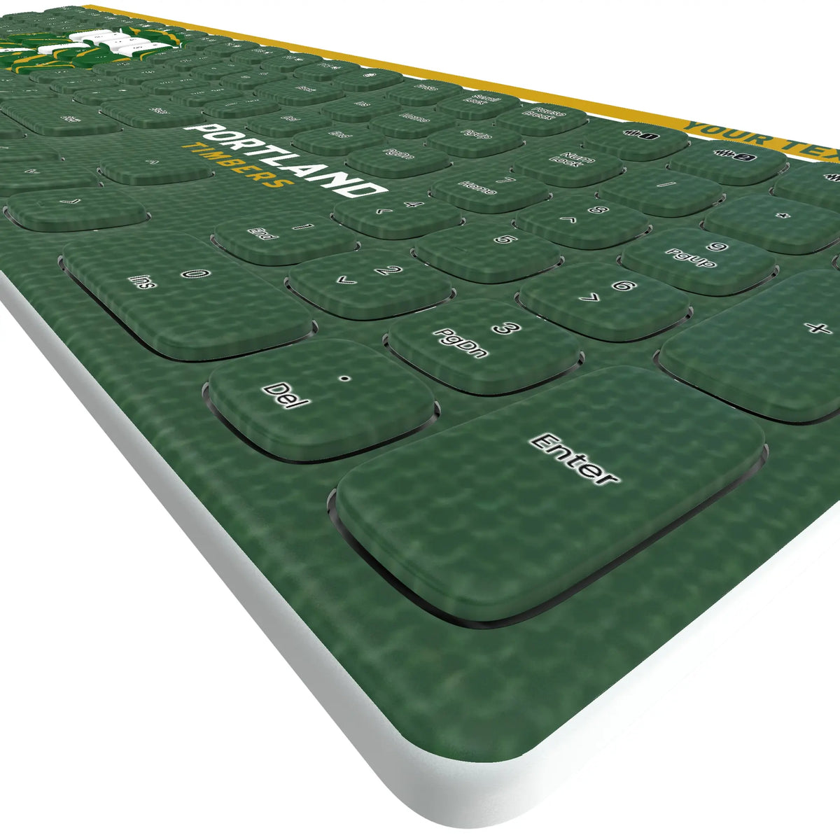 Portland Timbers Personalized Endzone Solid KKB605 Curved Wireless Keyboard - Detail