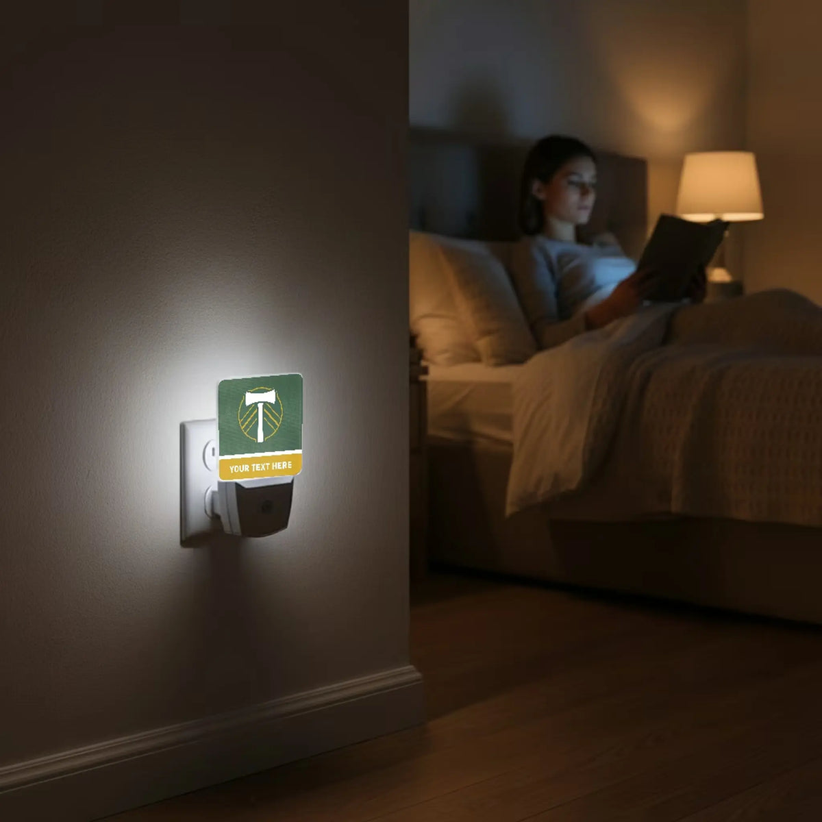 Portland Timbers Personalized Endzone Solid Night Light 2-Pack - Lifestyle