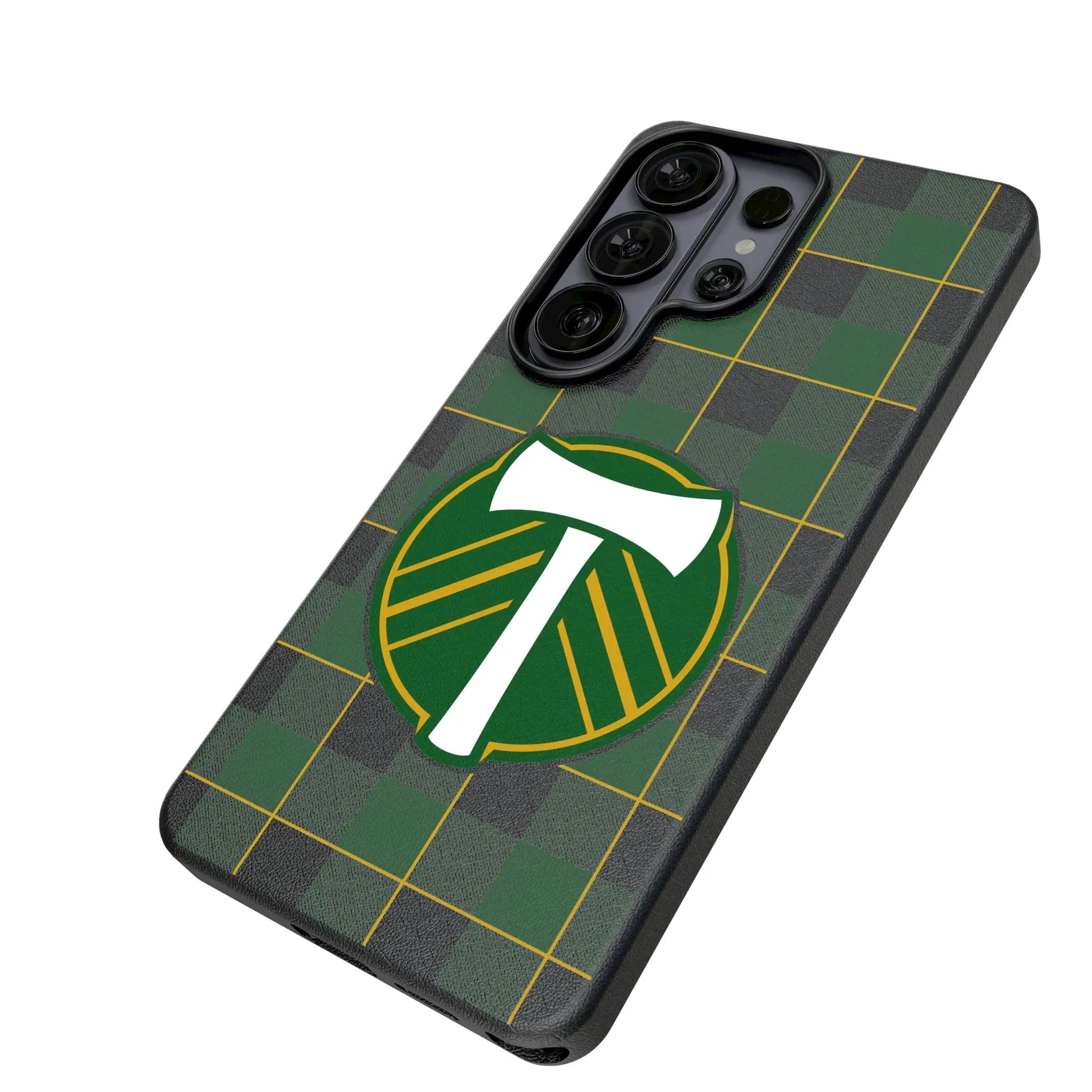 Portland Timbers Plaid Galaxy MagSafe Compatible Phone Case for Samsung Galaxy - Isometric View#Device_Galaxy S26 Ultra