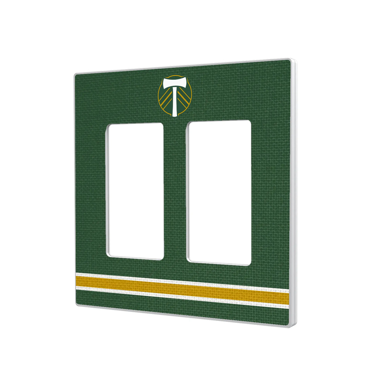 Portland Timbers Stripe Hidden-Screw Light Switch Plate#Style_Double Rocker