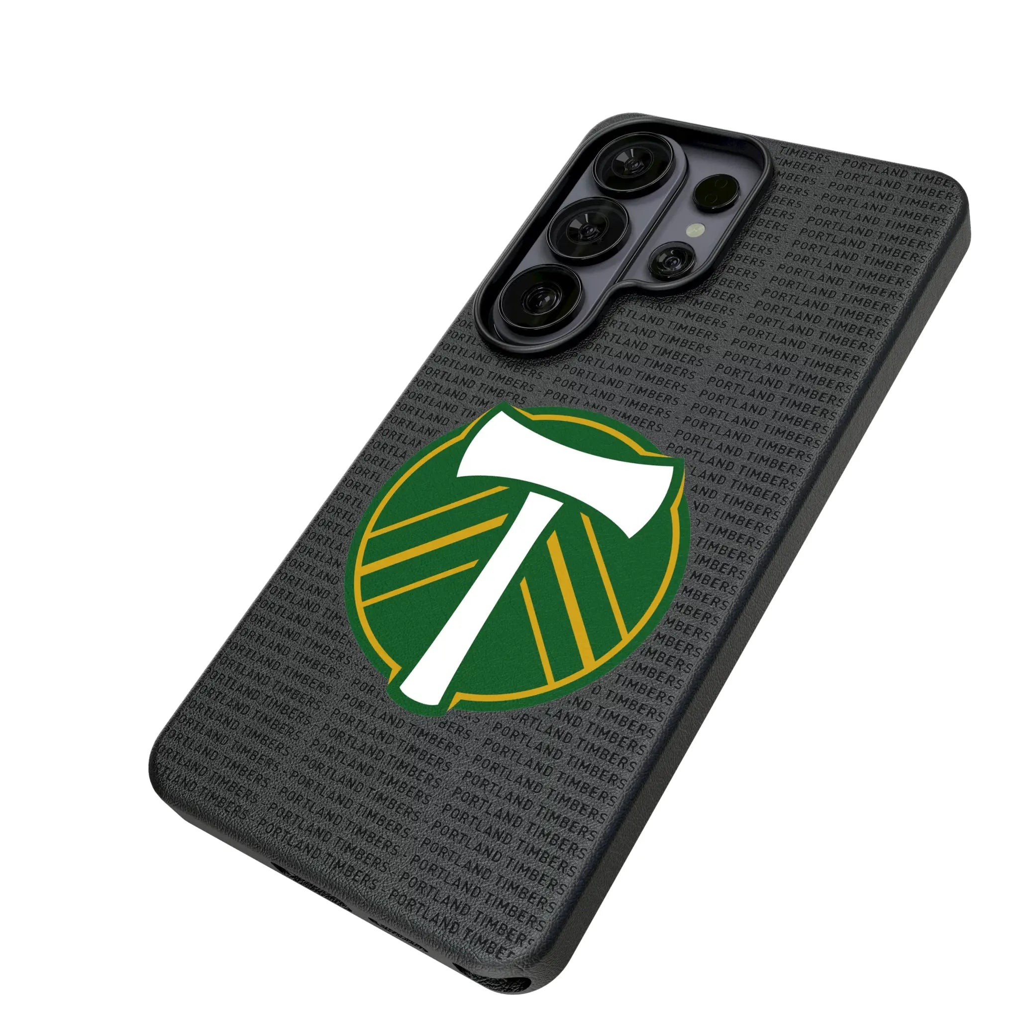 Portland Timbers Text Backdrop Galaxy MagSafe Compatible Phone Case for Samsung Galaxy - Isometric View#Device_Galaxy S26 Ultra