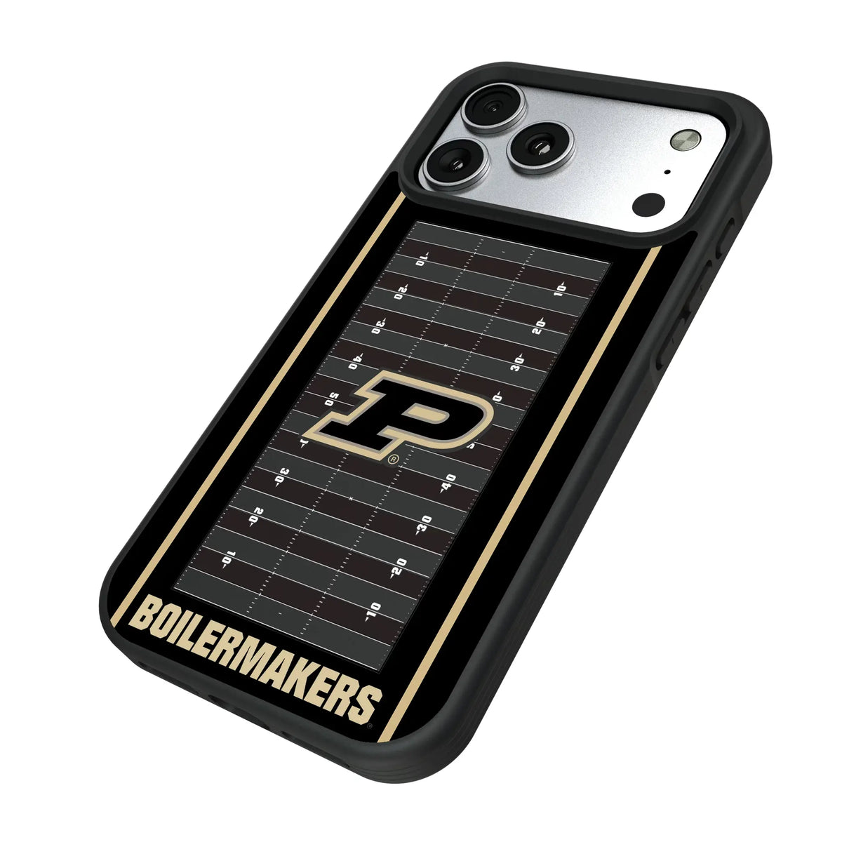 Purdue University Boilermakers Field iPhone Bump Phone Case for Apple iPhone - Isometric View#Device_iPhone 17 Pro Max