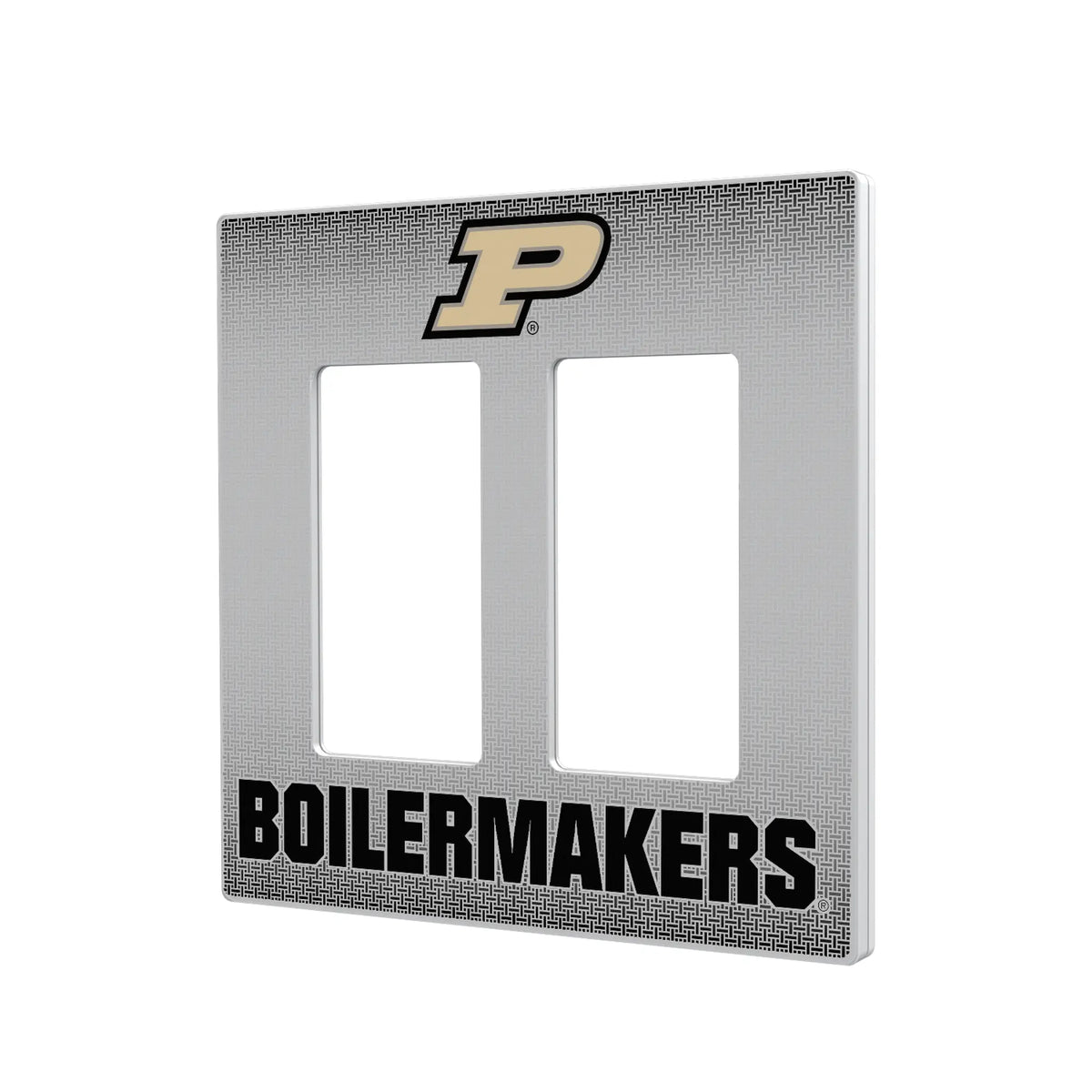 Purdue University Boilermakers Linen Hidden-Screw Light Switch Plate#Style_Double Rocker