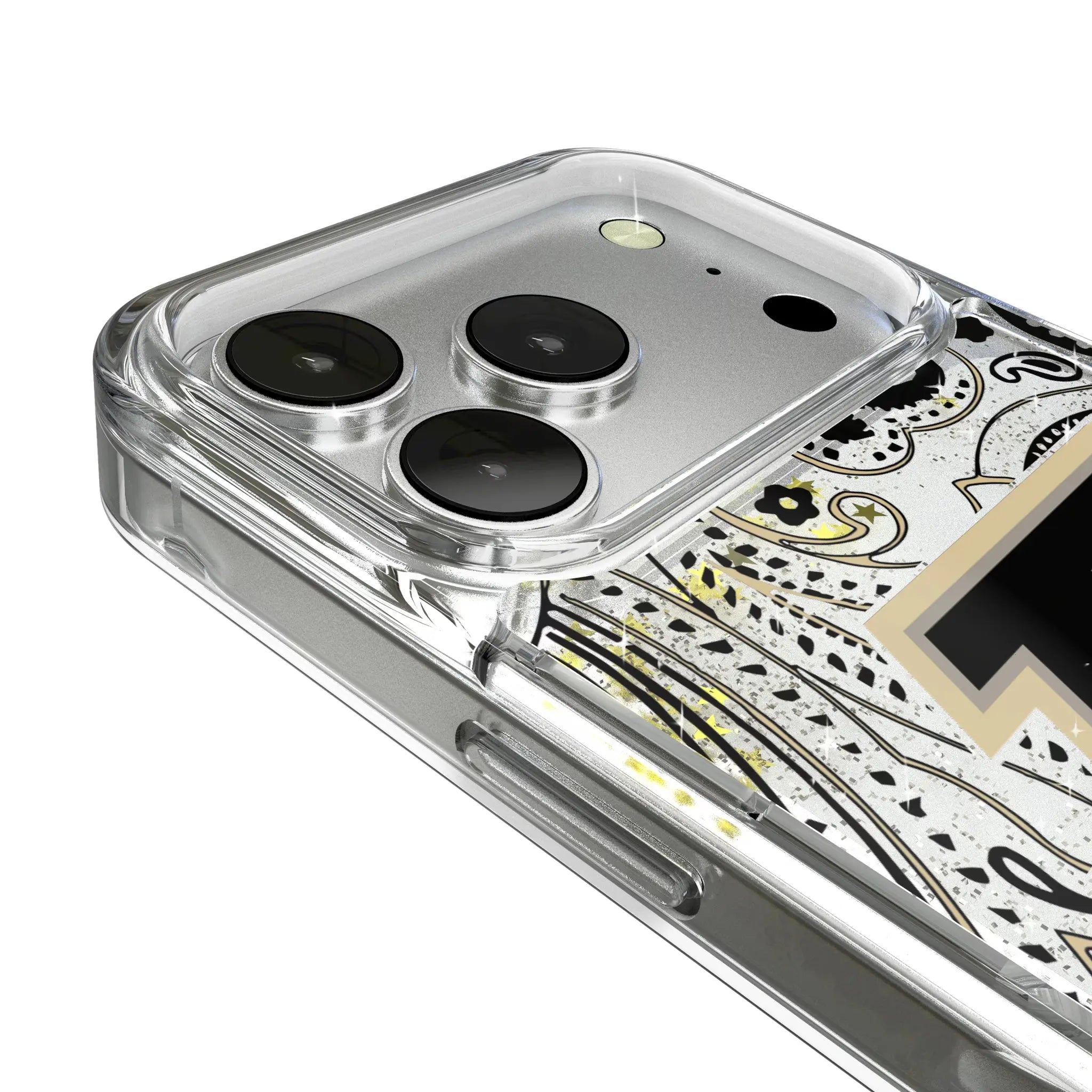 Purdue University Boilermakers Paisley iPhone Glitter Phone Case for Apple iPhone - Detail