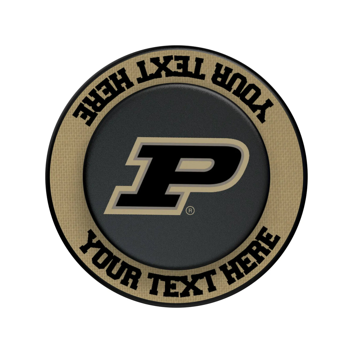 Purdue University Boilermakers Personalized Endzone Solid Popsockets Round Magnetic