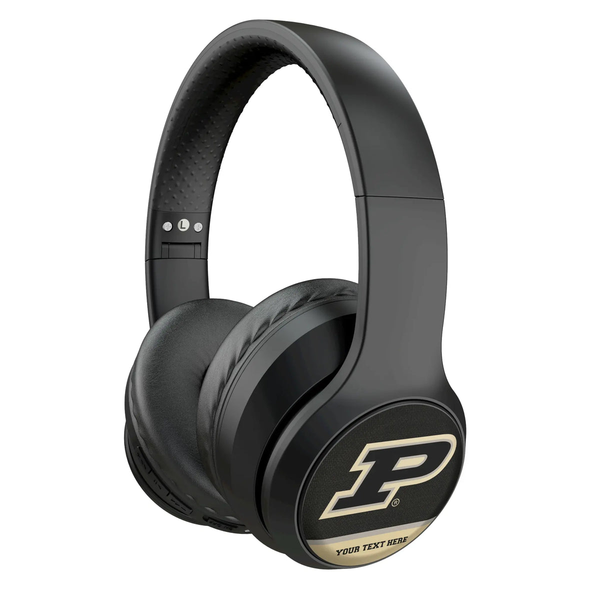 Purdue University Boilermakers Personalized Endzone Solid Wireless Over-Ear Headphones With Case