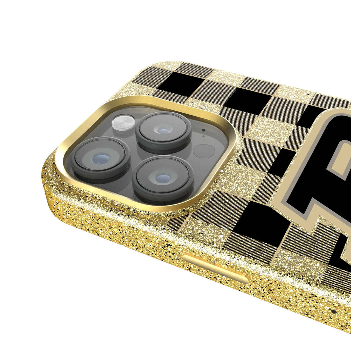 Purdue University Boilermakers Plaid iPhone Bling Phone Case for Apple iPhone - Detail