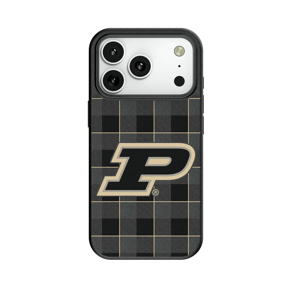 Purdue University Boilermakers Plaid MagSafe Compatible Phone Case for Apple iPhone