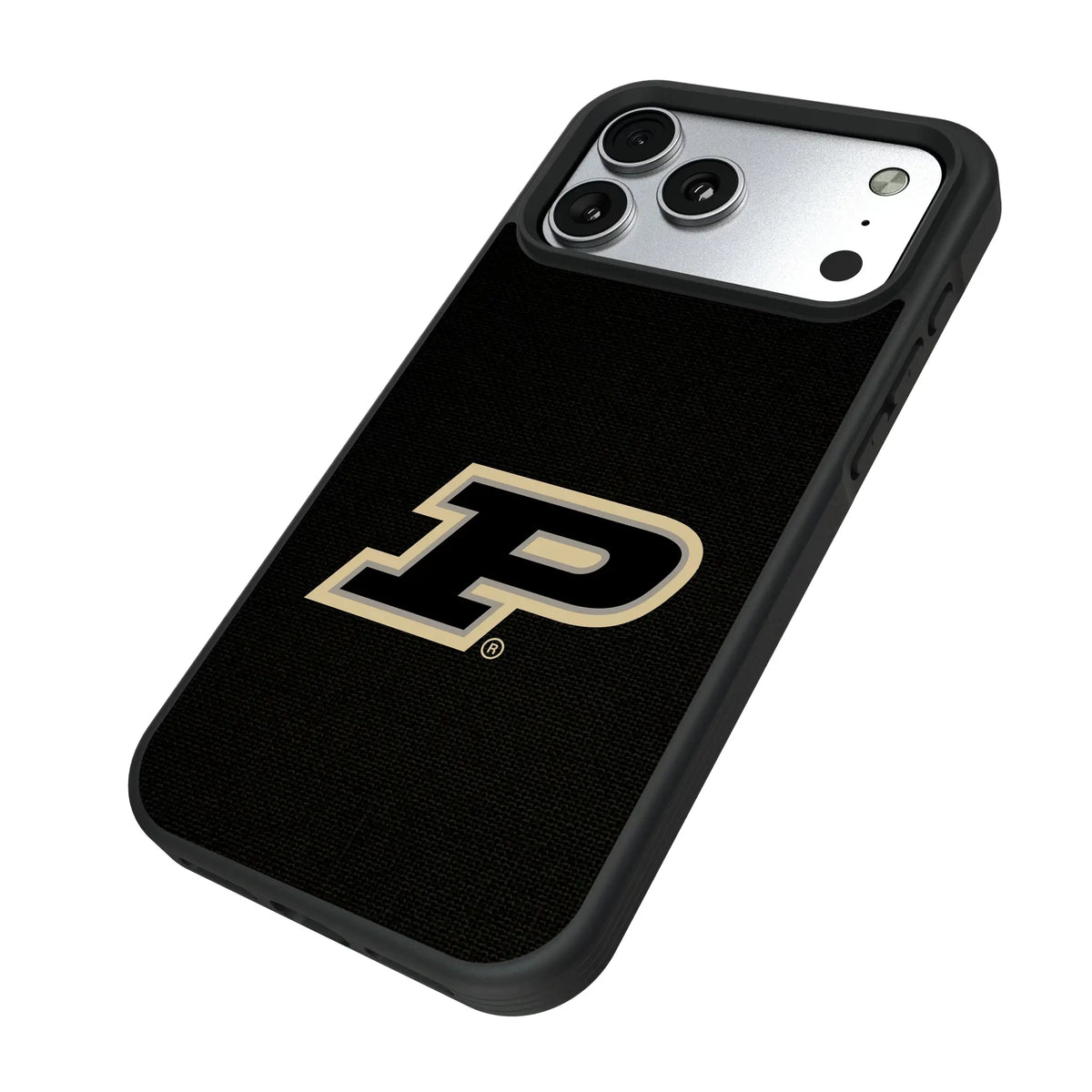 Purdue University Boilermakers Solid iPhone Bump Phone Case for Apple iPhone - Isometric View#Device_iPhone 17 Pro Max