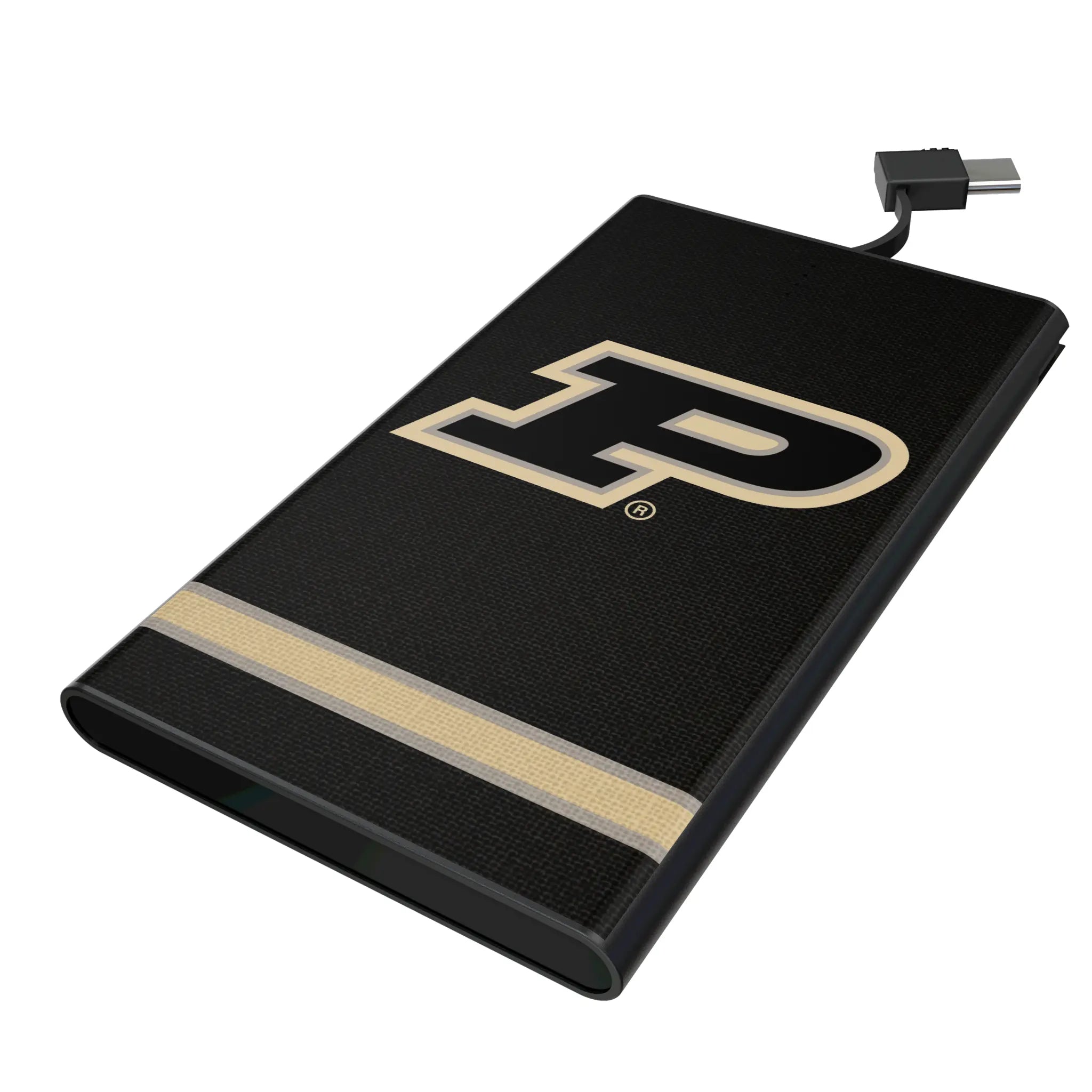Purdue University Boilermakers Stripe 5000mAh Flat Power Bank