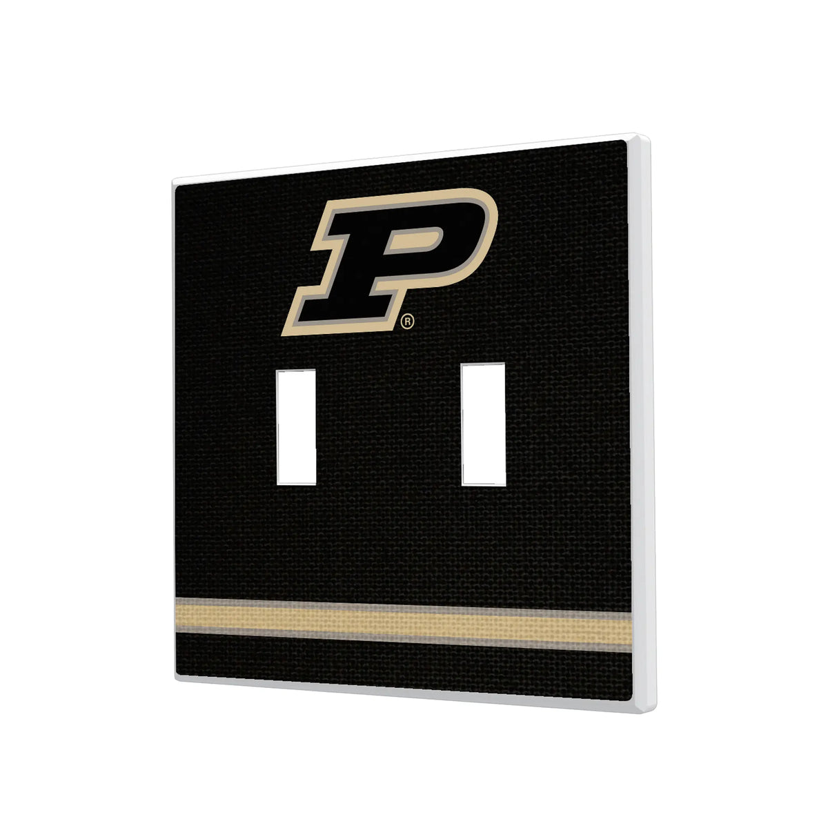 Purdue University Boilermakers Stripe Hidden-Screw Light Switch Plate#Style_Double Toggle