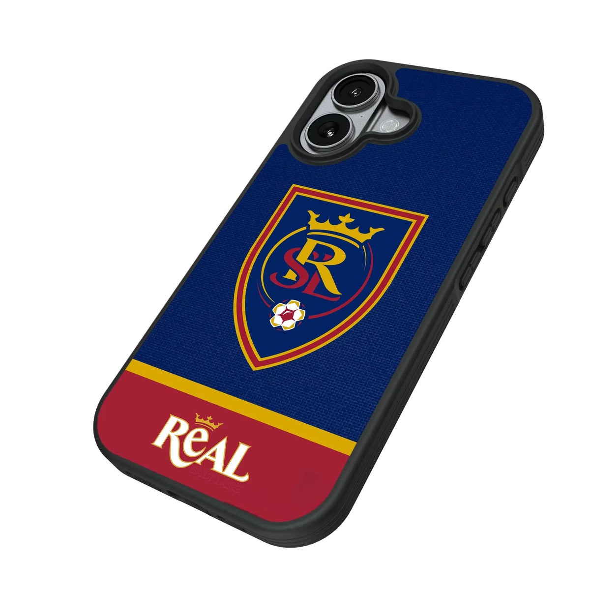 Real Salt Lake Endzone Solid iPhone Bump Phone Case for Apple iPhone - Isometric View#Device_iPhone 17